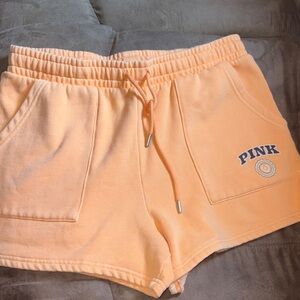 PINK Victoria's Secret Peach Drawstring Athletic Shorts